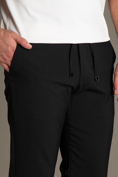 ZEKİ ÖZER ΑΝΔΡΙΚΟ ΠΑΝΤΕΛΟΝΙ JOGGER ΜΑΥΡΟ ΚΟΡΔΟΝΙ