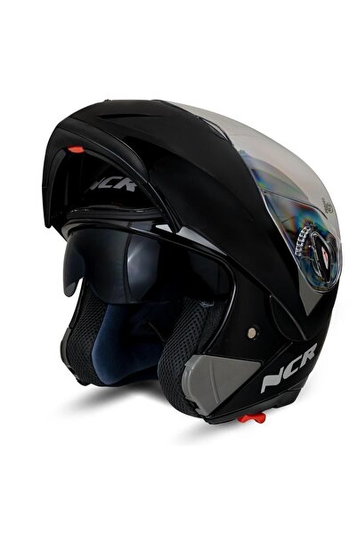 NCR Çene Açılır Parlak Kask Vizörlü(ECE BELGELİ)