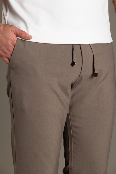 ZEKİ ÖZER ΑΝΔΡΙΚΟ ΧΑΚΙ ΠΑΝΤΕΛΟΝΙ JOGGER ΜΕ ΚΟΡΔΟΝΙ