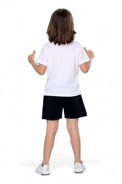 pour la riviere Boy's Summer Shorts Printed Tshirt Bottom Top Cotton Combed Cotton Set of 2