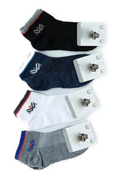 Ottoland Мъжки къси чорапи, 4-пакет, памук, спортен дизайн, еластични, удобни