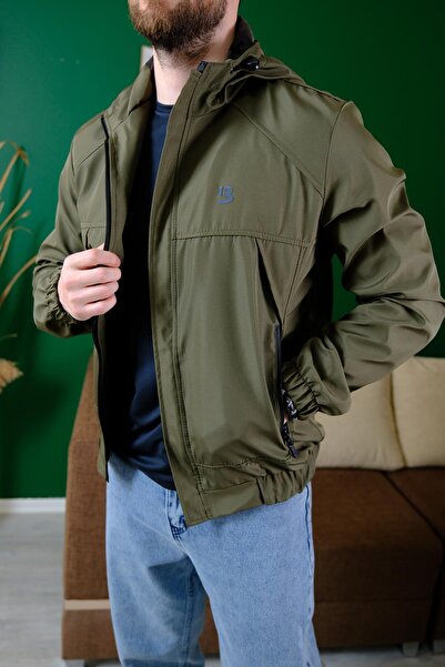 since 1990 man Manbailey Water Resistant Slim Fit Men's Hooded Seasonal Coat Raincoat