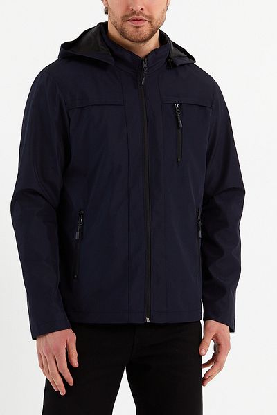 CIVILTIPOLO Men's Cotton Polyester Blended Water and Wind Proof Removable Hooded Summer Coat