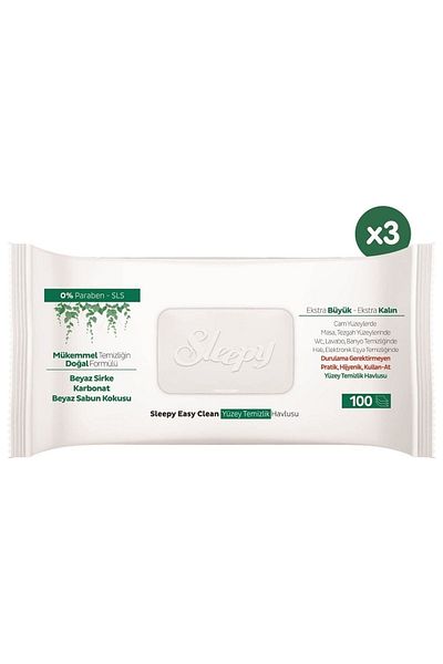 Sleepy Easy Clean Surface Cleaning Towel 3X100 (300 Sheets)