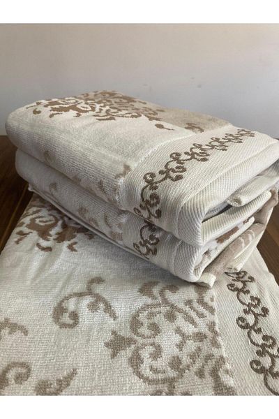 Özdilek Emily Towel, Hand Face Towel, Velvet Towel, 3-Piece Towel, Hand Towel