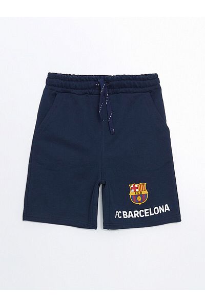 LC Waikiki Barcelona Printed Boys' Shorts with Elastic Waist