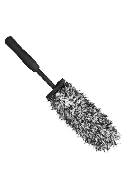 icover Perie microfibra pentru curatare jante auto Frischer, material moale si usor de folosit, black/white