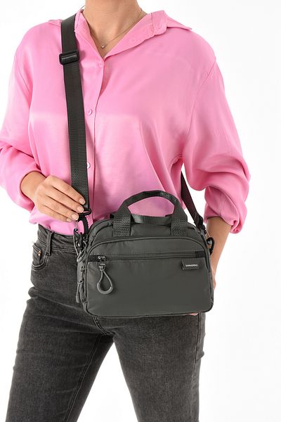 Sanmorris Women's Water Resistant Parachute Fabric 4-Eye Cross Strap Hand and Shoulder Bag 6014