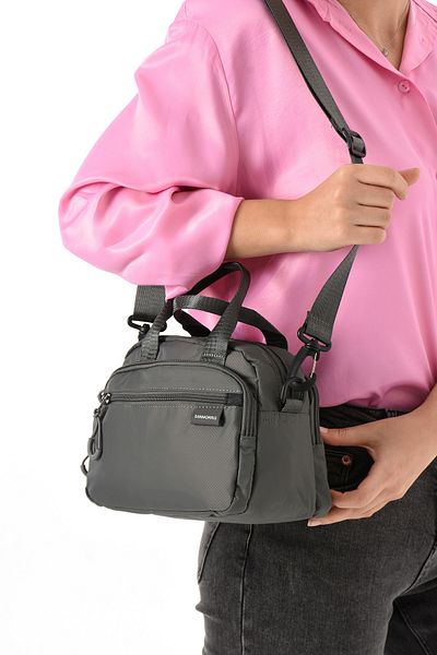 Sanmorris Women's Water Resistant Parachute Fabric 4-Eye Cross Strap Hand and Shoulder Bag 6014