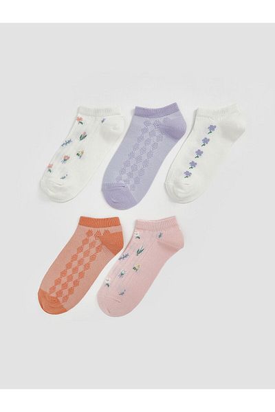 LC Waikiki Patterned Women's Booties Socks 5-Pack