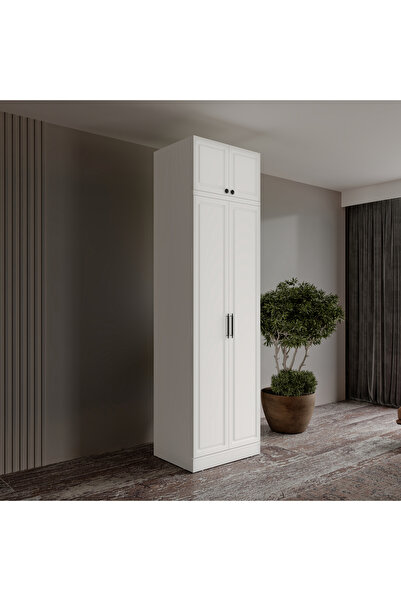 GuneyStore Ücretsiz Montaj Milas 2 Kapaklı Komple MDF Yüklüklü Gardırop