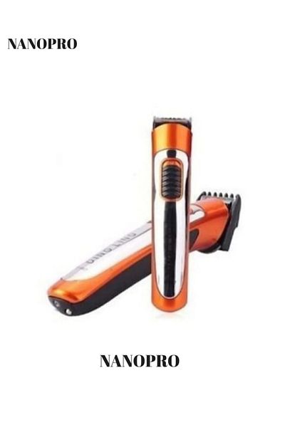 Dingling Dingling Professional Hair Clipper Rf-607 Wireless Rechargeable Electric - Orange