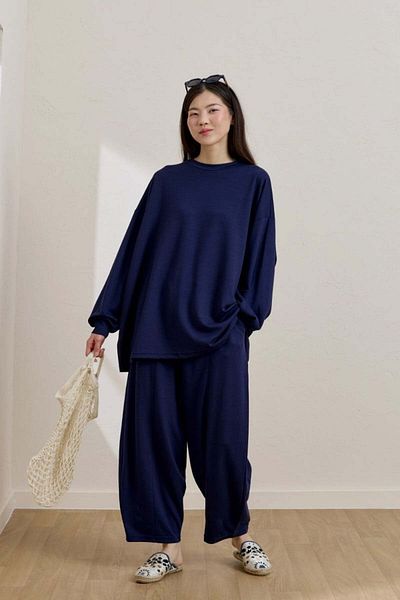 Ceylan Otantik Navy Blue Shalwar Suit