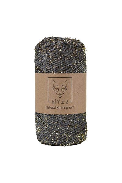 Ritzz Κομφετί Glitter Πολυεστερικό Σχοινί Μακραμέ Καπνιστό Χρυσό