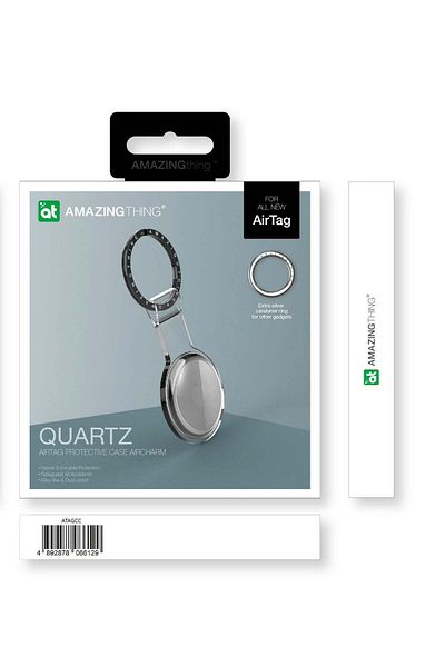 Amazingthing AirCharm QUARTZ TPU بلاستيك + حلقة مفاتيح خارجية