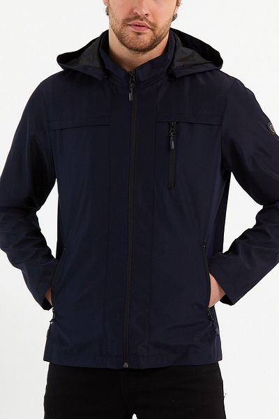 CIVILTIPOLO Men's Cotton Polyester Blended Water and Wind Proof Removable Hooded Summer Coat