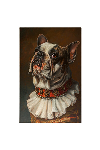 StoryGift Romania Tablou Canvas Catelul Suparat cu Ochii Maro si Blana Alba-M...