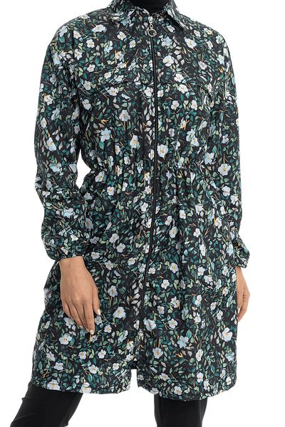LEOMA Fully Covered Water Repellent Quick Drying Zippered Hijab Swimsuit