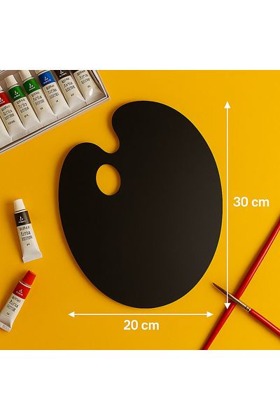 Pleksi Marketi Plexy Black Oval Picture Palette --20X30Cm--