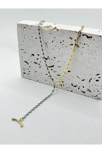lysiaaccessory Steel Two Color Adjustable Y Model Necklace Necklace
