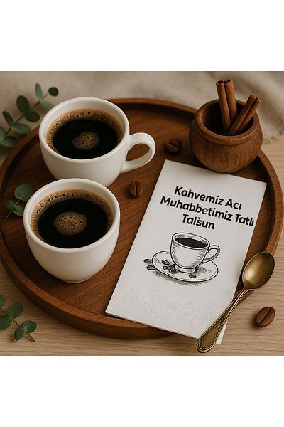 EMPA A V M Set of 50 Coffee Themed Presentation Servettes