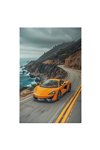 StoryGift Romania Tablou Canvas Automobil de lux Portocaliu, Pasiune de Masin...