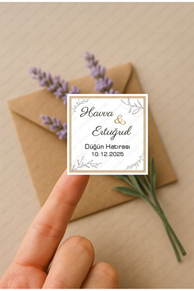 hdsticker 42 Adet Kişiye Özel Kına Nişan Nikah Düğün Sünnet Bebek Firma Etike...