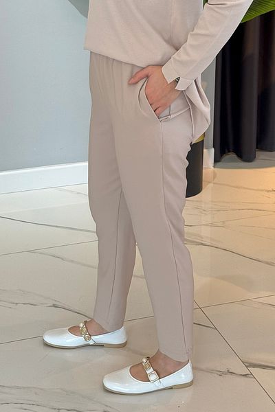 Missemramiss Παντελόνι Basic Comfort 4831 Μπεζ