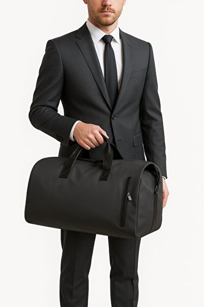 başkent çanta Seyahat Takım Elbise Çantası Deri Ayakkabı Bölmeli Fonksiyonel ...