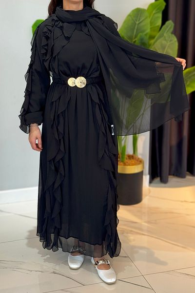 Missemramiss Special Ruffle Dress 4807 Black