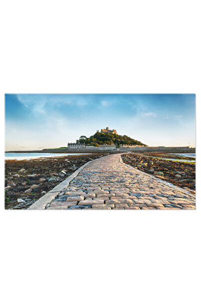 StoryGift Romania Tablou Canvas Muntele Sfantului Mihail in Cornwall, munte, Cornwall, Marazion, insula, Anglia.