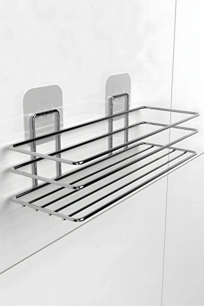 Babyjest Yapışkanlı Banyo Şampuanlık Krom