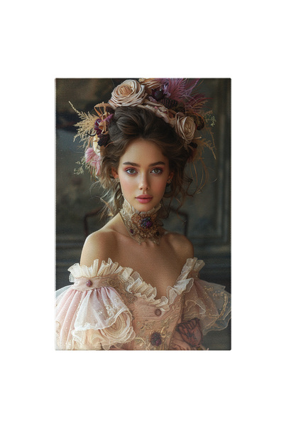 StoryGift Romania Tablou Canvas Prezență Feminină Dichisită ca în Timpurile V...