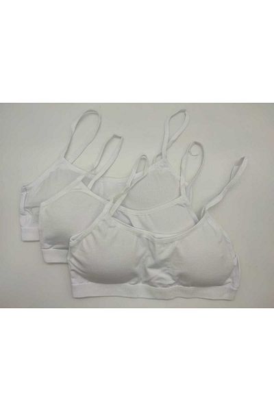 BEYAZTOPTAN SUTIEN 100% BUMBAC PENTRU FETE, 3 PIESE, ANTRENAMENT