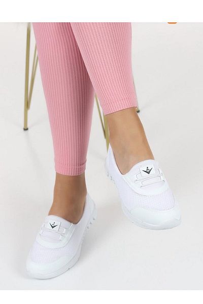 ALTUNTAŞ Pantofi de vară Mother's Summer Anatomical Talpă Pânză Ușoare Sport Balerina Pantofi Alb