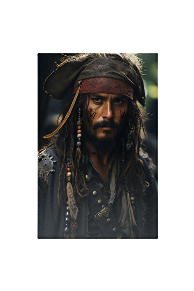 StoryGift Romania Tablou Canvas: Portret close up Jack Sparrow Piratii din Ca...