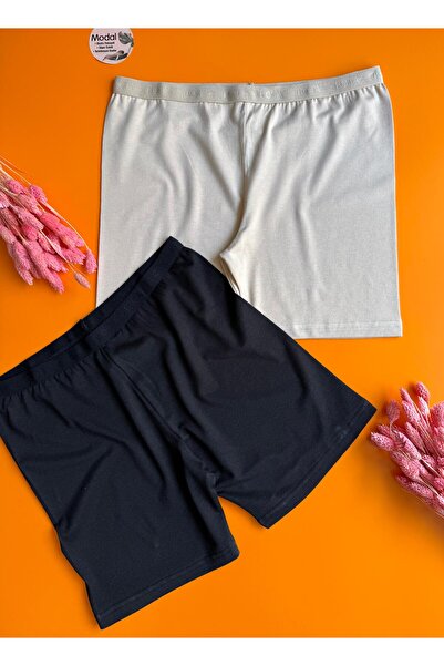 VicTroy Modal Fabric Quality, 3 Skin, Black and White Color Women Shorts-Bermudas