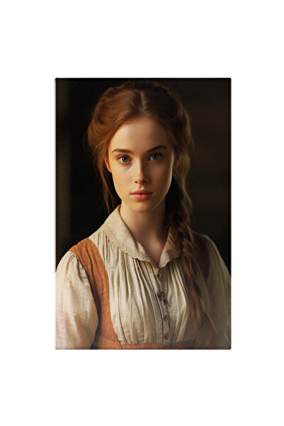 StoryGift Romania Tablou Canvas: Portretul unei fete in haine de epoca - par ...
