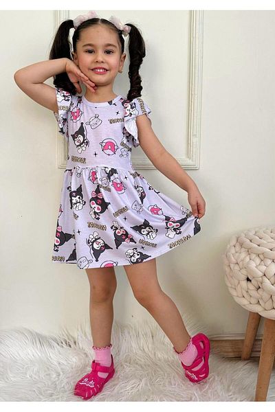 LİLLYPİCCA Girl's Gathered Ruffle Sleeve Dress