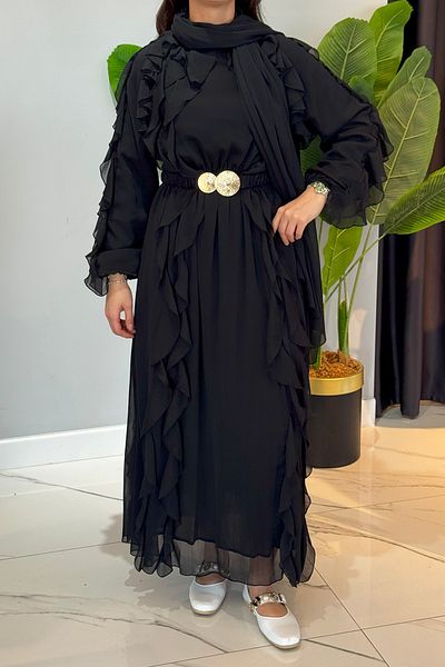Missemramiss Special Ruffle Dress 4807 Black