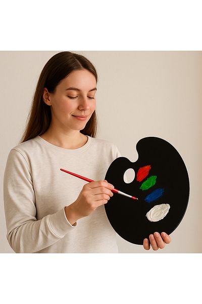 Pleksi Marketi Plexy Black Oval Picture Palette --20X30Cm--