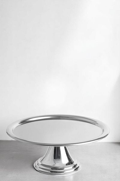 Mirilliahome Silver Color Footed Cake and Pastry Presentation Stand – Dowry Serving Plate