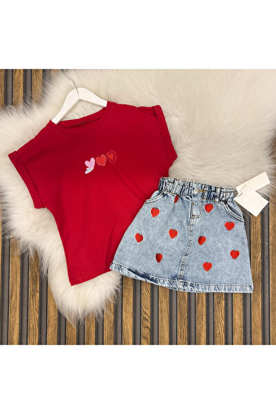 Baby Kız çocuk kot etekli takım