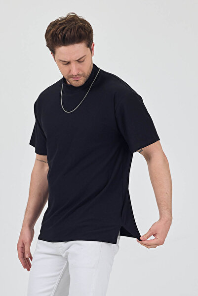 rammers Μπλουζάκι με κοντό μανίκι με μισό λαιμό, χαλαρή εφαρμογή με λεπτομέρεια σχισμής