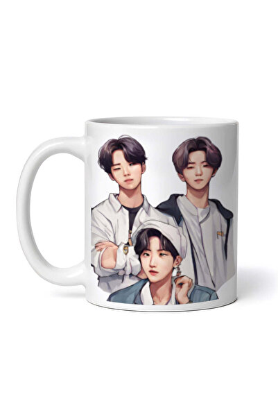 OEM Cană albă personalizată, trupă BTS formată din trei membri, INOVATIX®. 33...