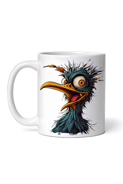 OEM Cană albă personalizată, Crazy Bird Banjo, INOVATIX®. 330ml