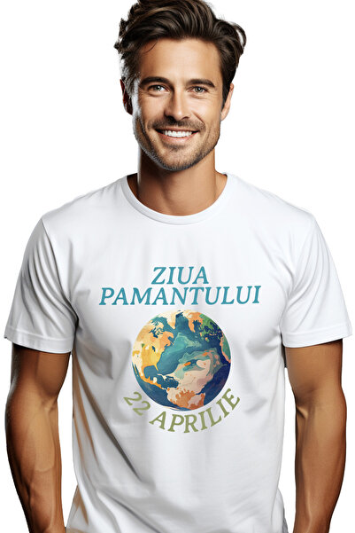 StoryGift Romania Tricou Barbati Ziua Pamantului 22 Aprilie Terra Planeta Cu ...