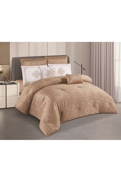 HOURS Horse Navran 8-piece comforter set with a modern and distinctive jacquard pattern, Delia-004
