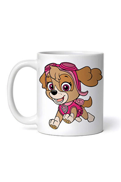 OEM Cană albă personalizată, Patrula Cățelușilor Skye alergând, INOVATIX®. 330ml