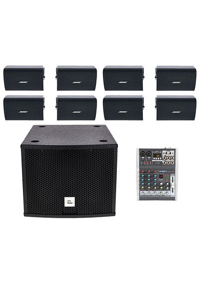 Bose Audio system with active subwoofer + 8 Bose FS2SE speakers, Bluetooth, USB